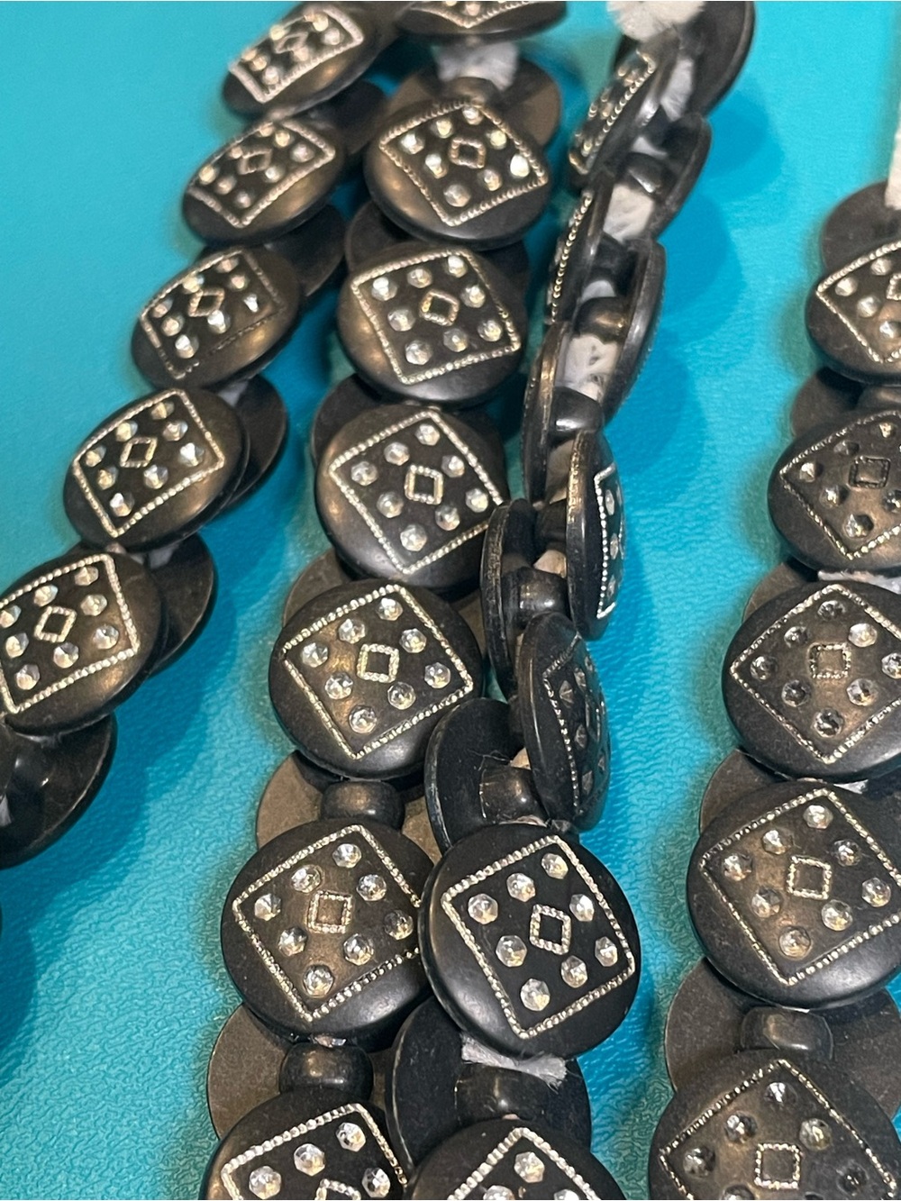 28 Vintage Silver Divot 5/8” Buttons